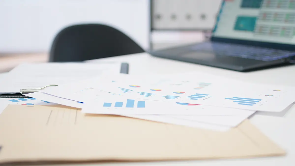 Close up shot of forex exchange indices on notebook screen