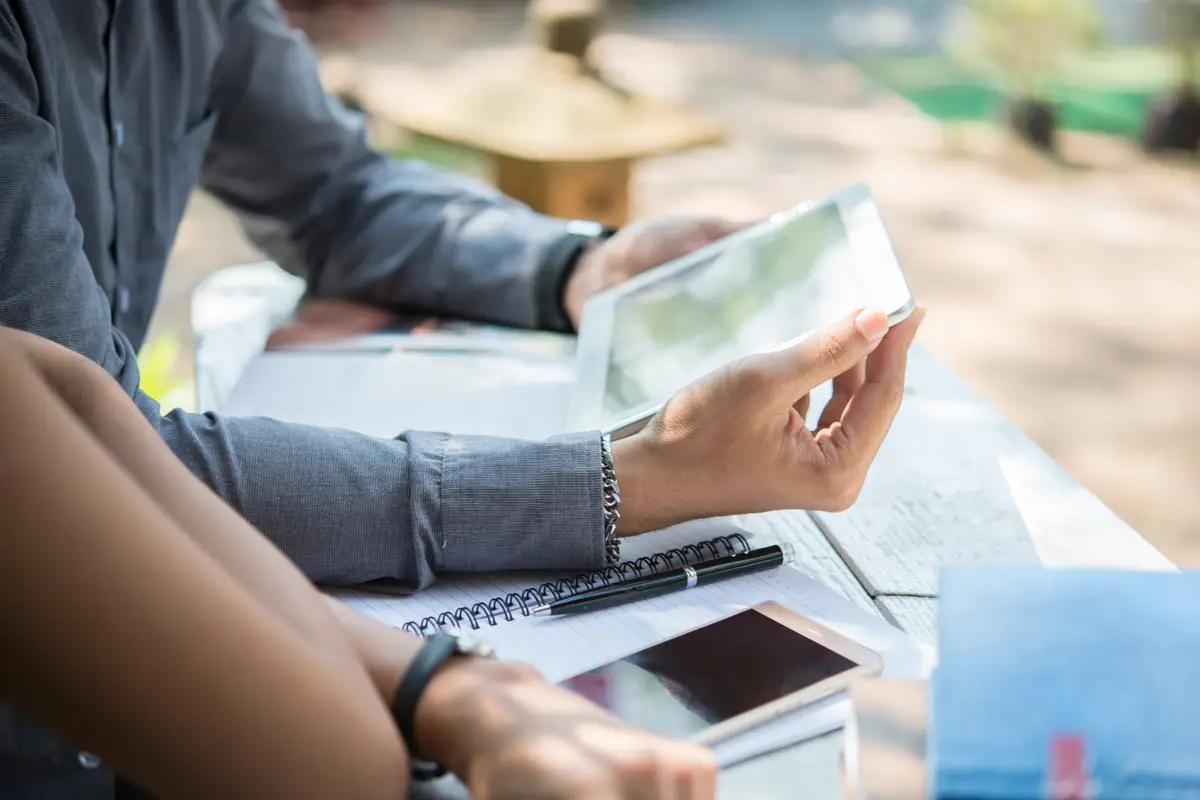 man mobile people background business