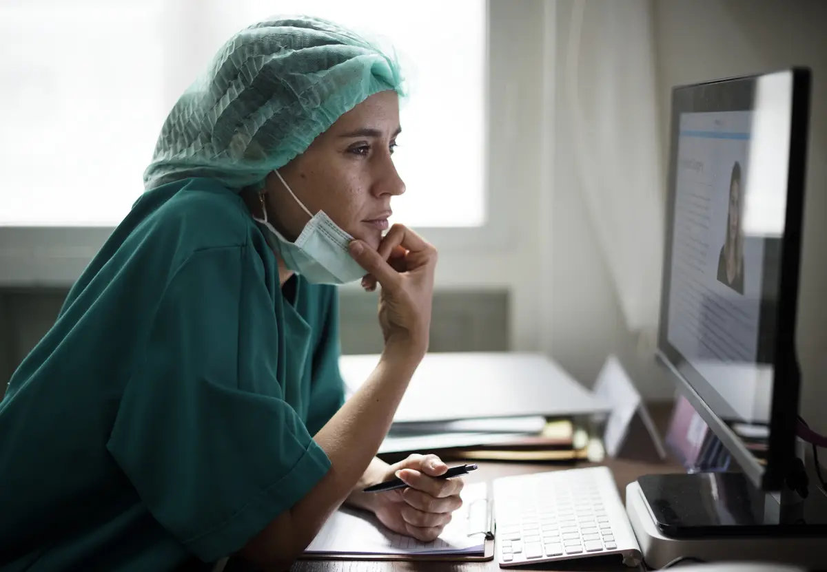 Doctor working at a hospital