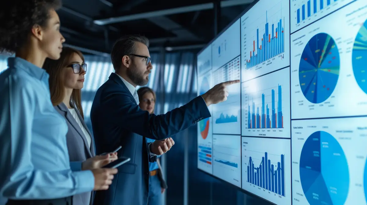 team of analysts collecting and interpreting data to inform decisionmaking processes