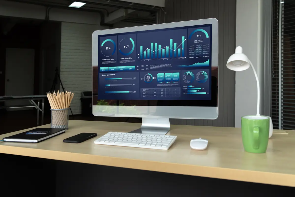 Business data dashboard provide business intelligence analytic snugly