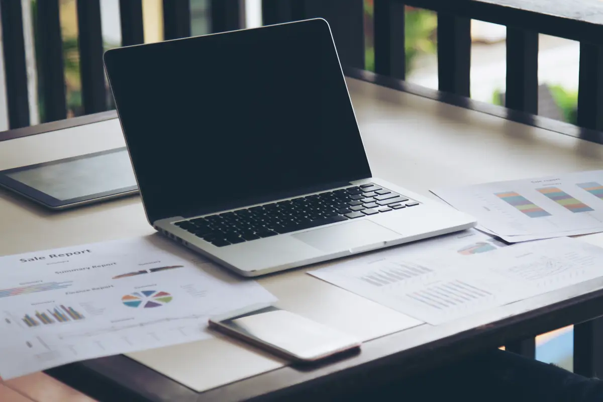 Close-up of computer keyboard on table