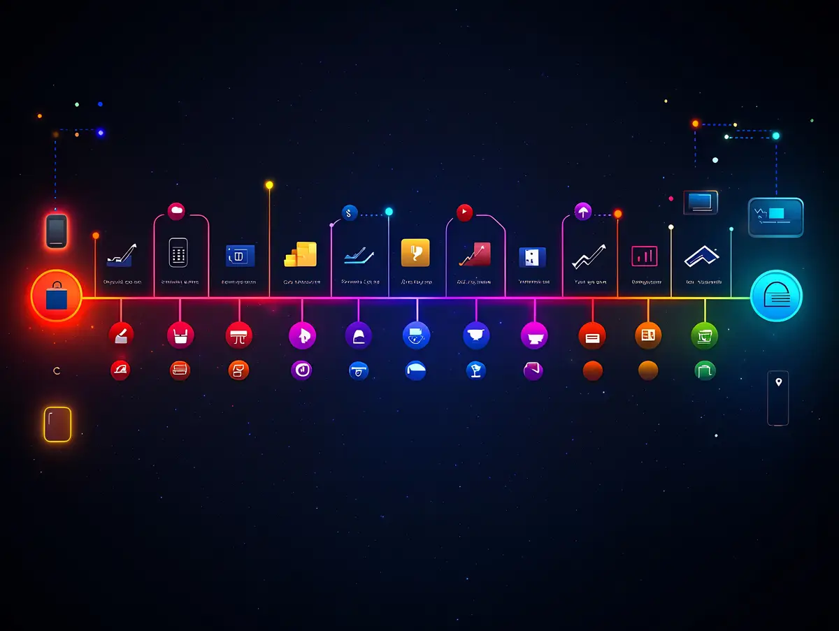 Flat 2D infographic displaying product comparison chart icon feature checkmarks clear label vibrant