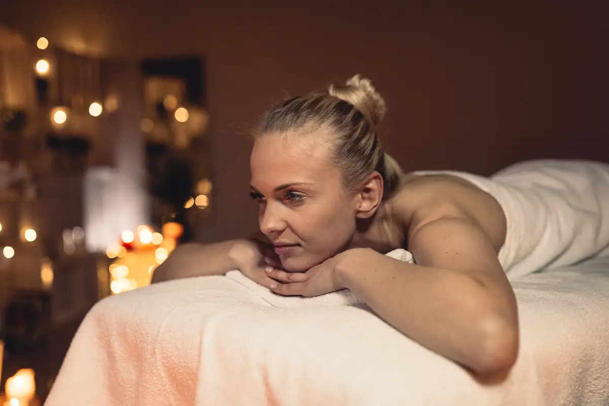 Spa and massage concept with woman