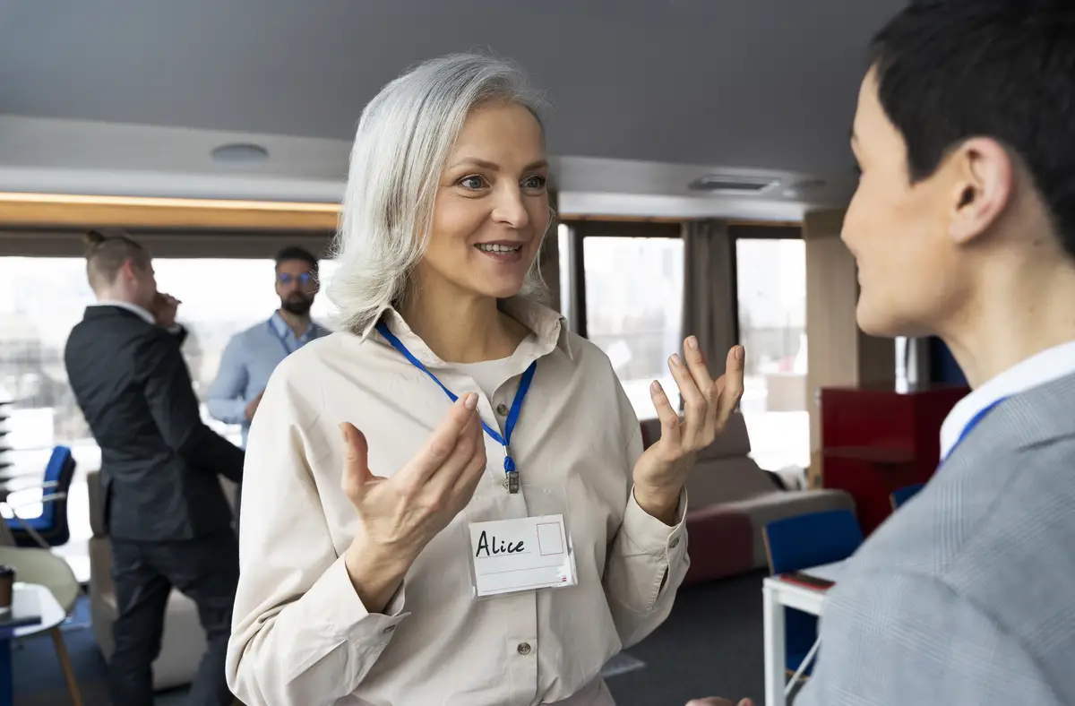 People taking part of business event
