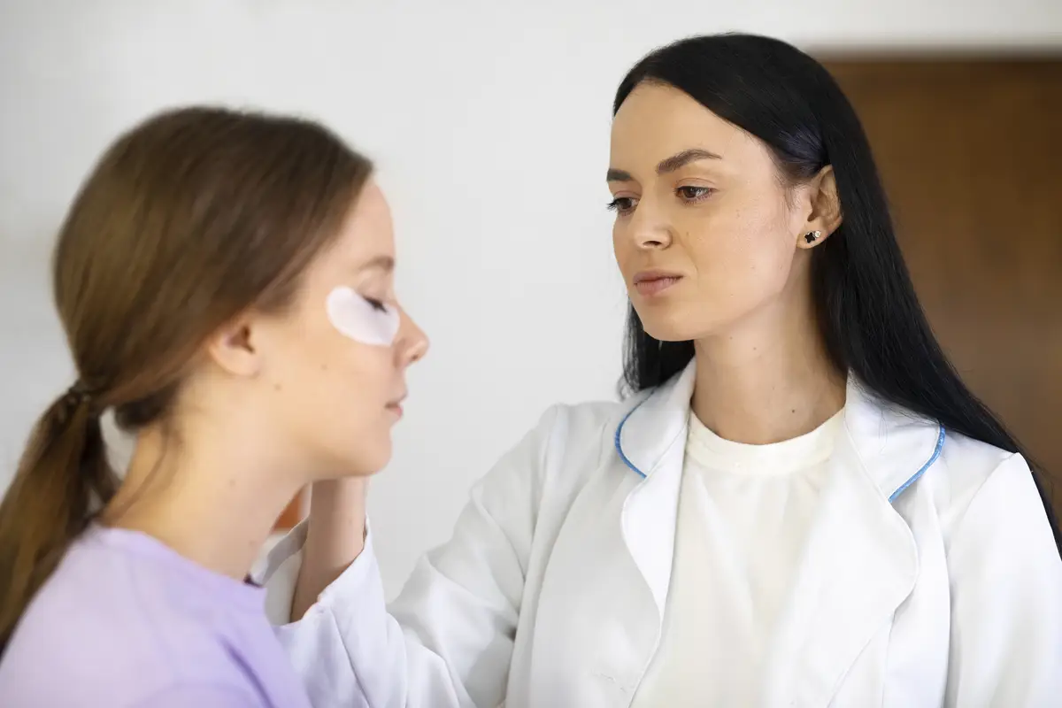 Medium shot professional wearing lab coat