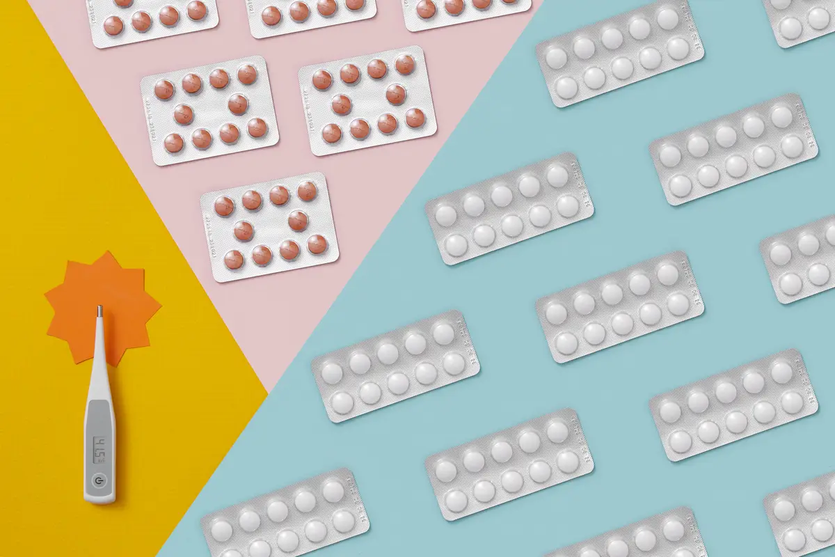 Thermometer with high temperature and pills