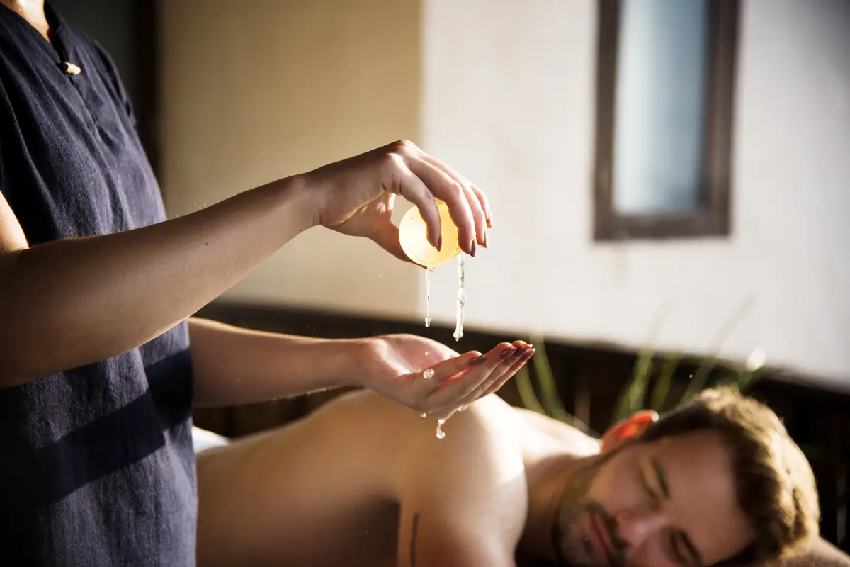Woman relaxing from a spa treatment