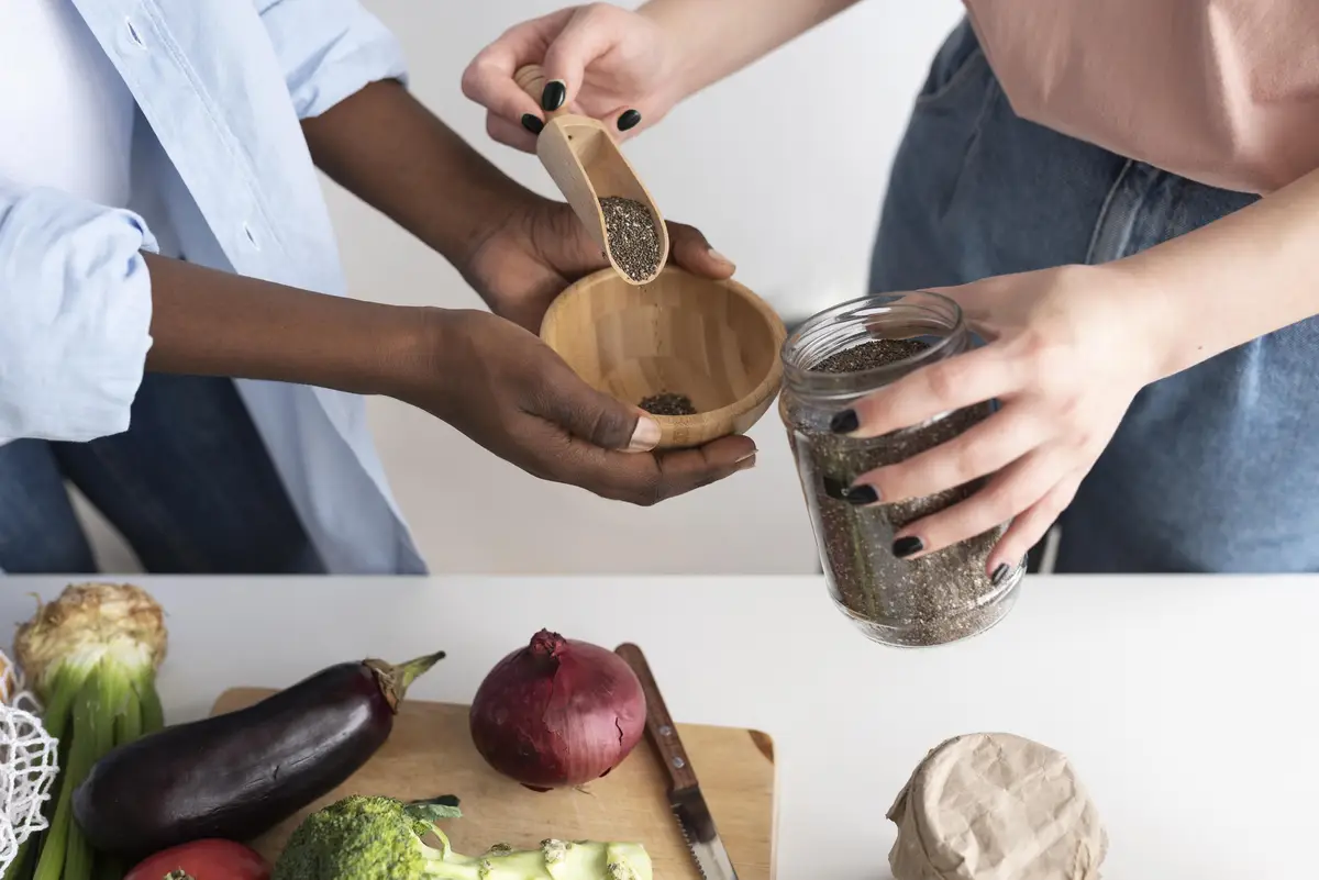 Woman having a sustainable lifestyle