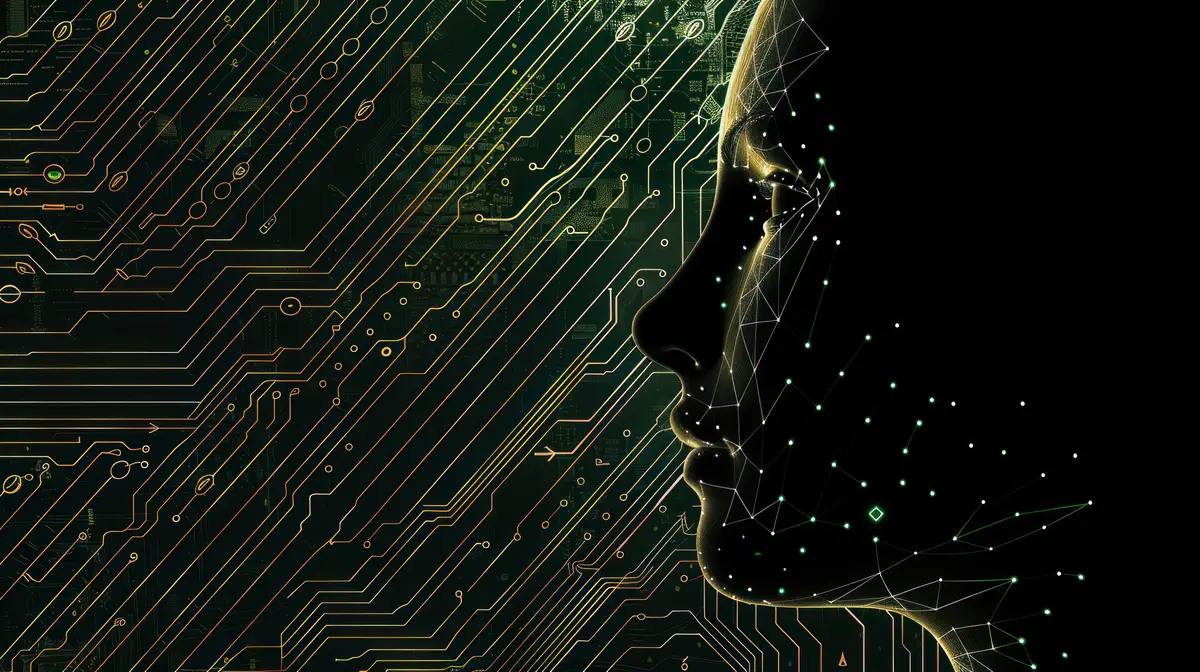 Digital Human Silhouette with Circuitry