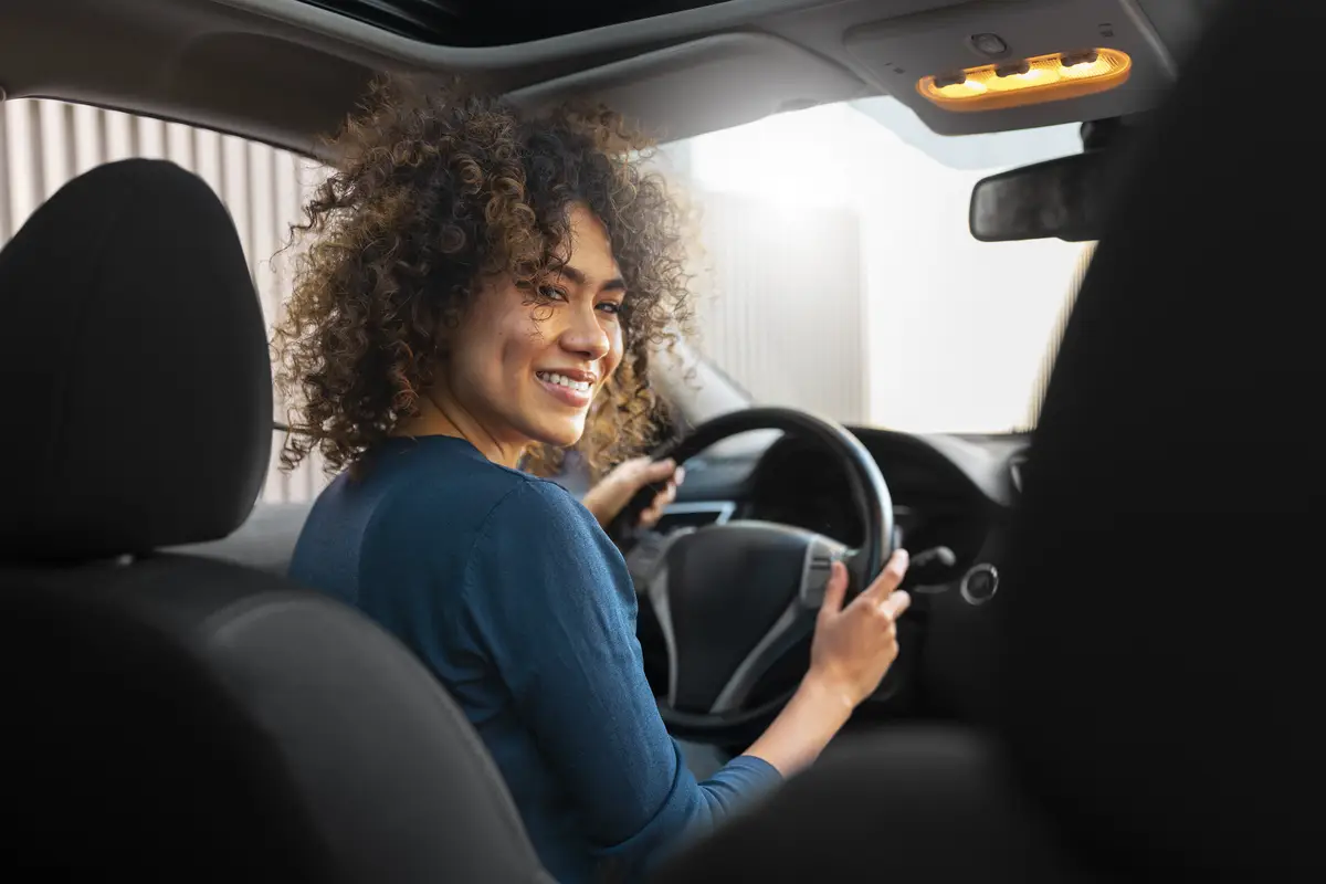 Person preparing to get driver license