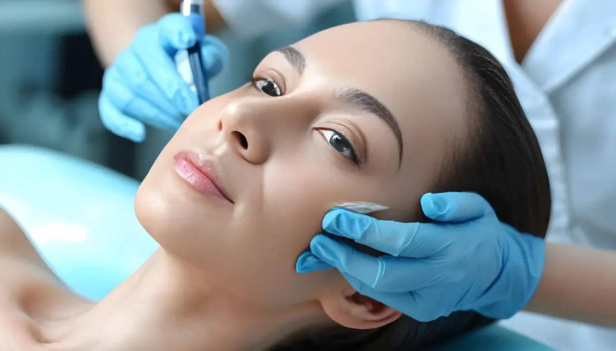 Cosmetologist Cleansing a Womans Face in a Beauty Salon Professional Skincare for Radiant Skin