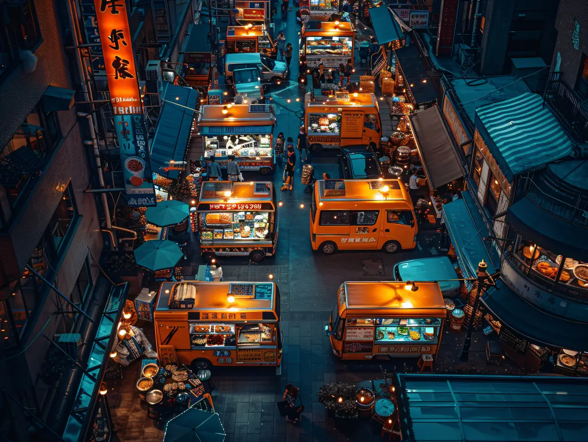 Enjoying street food fest