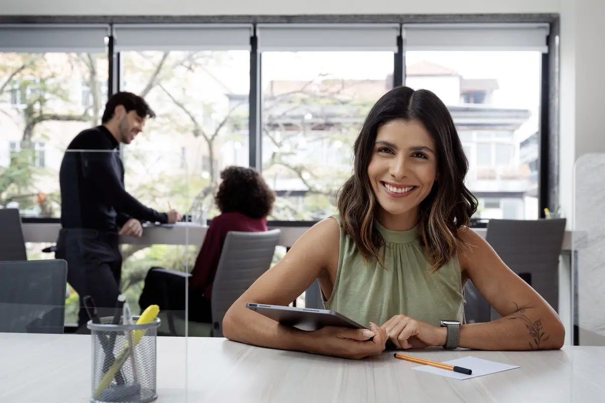 Middle aged hispanic business people