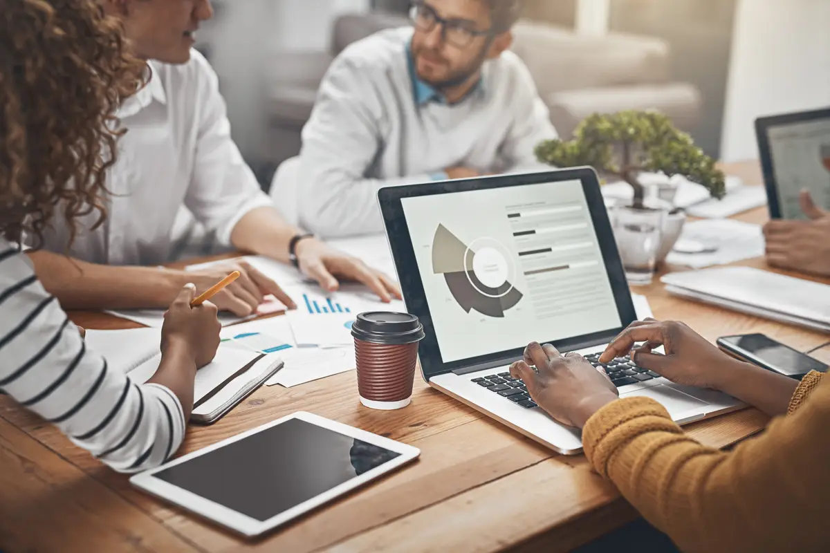 Finding ways to better the company Shot of colleagues having a meeting in the office