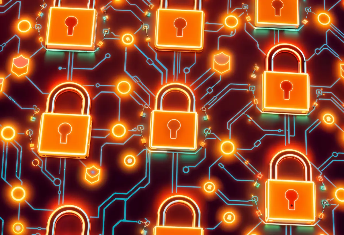 Abstract cybersecurity concept design