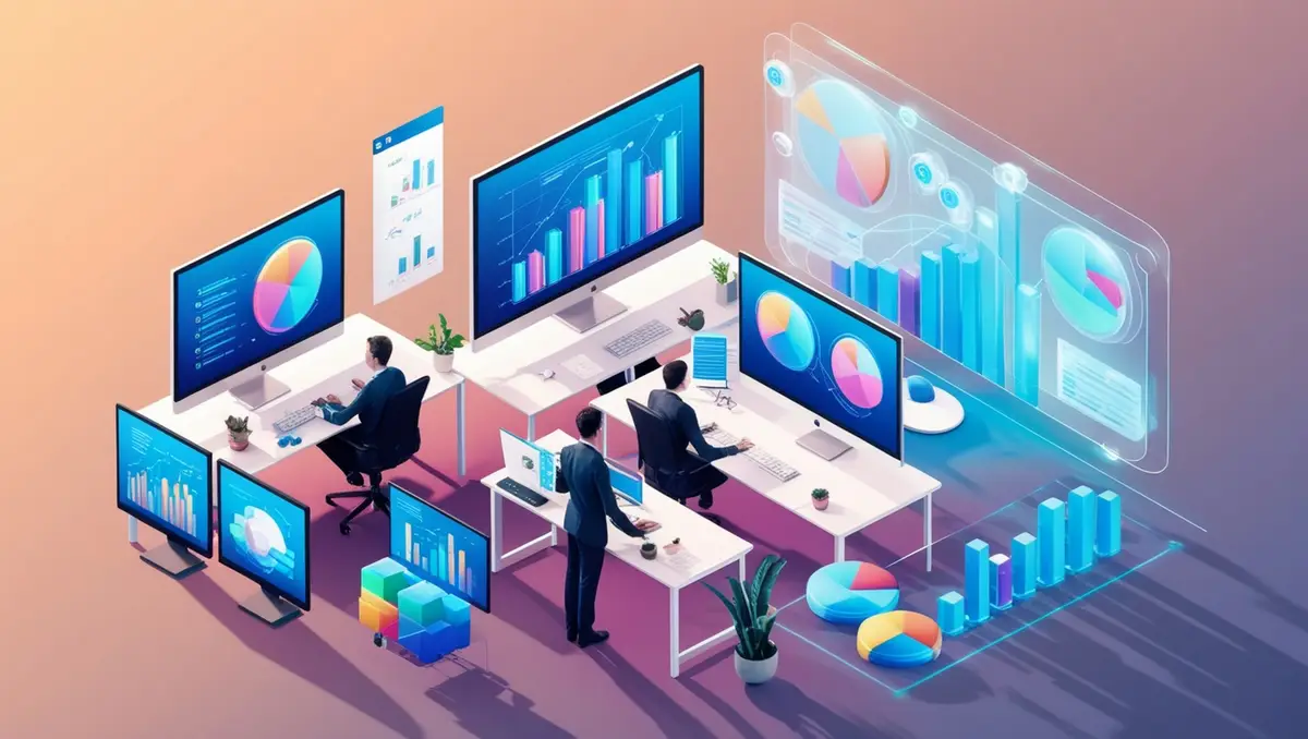 3D Cartoon Scene of People Multitasking