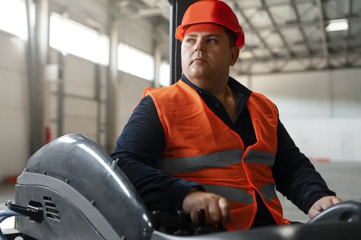 Medium shot plus-size man working in construction