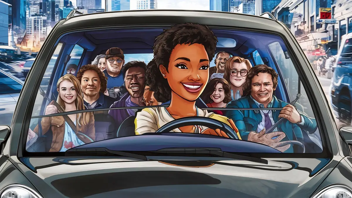 Drive woman20 25 wheel young lady people