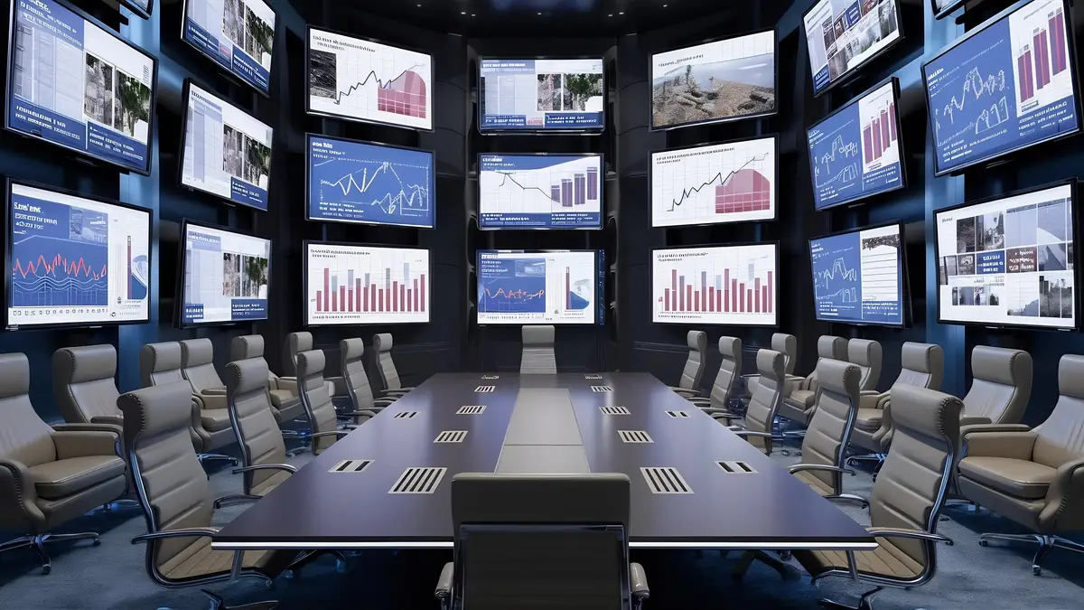 Conference room with televisions for presentations