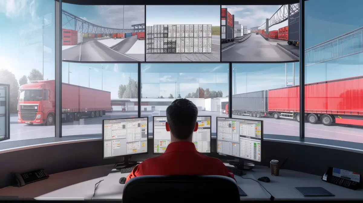 Portrait of professional project manager checking and looking at monitor aig