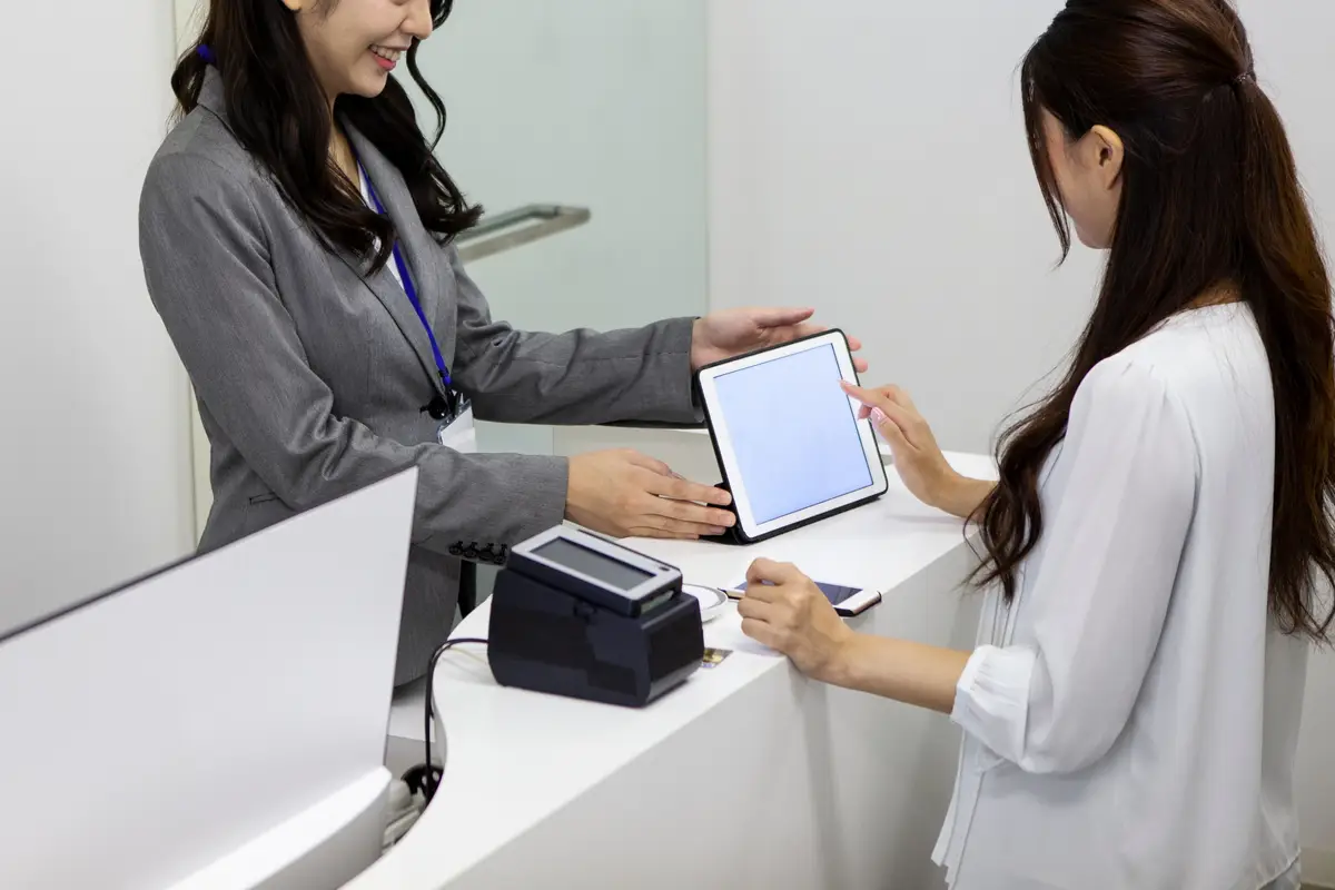 Office Reception Desk Mockup Front View Interior Design 207