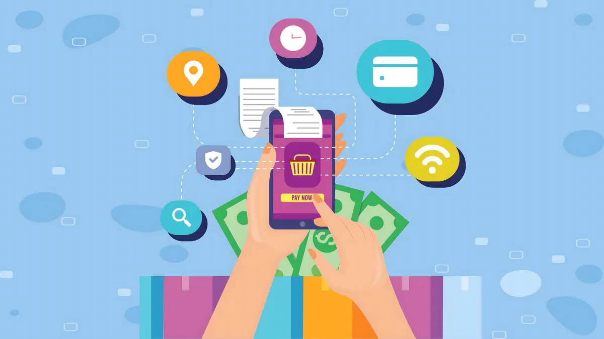 Mobile Ecommerce and Digital Payment Concept