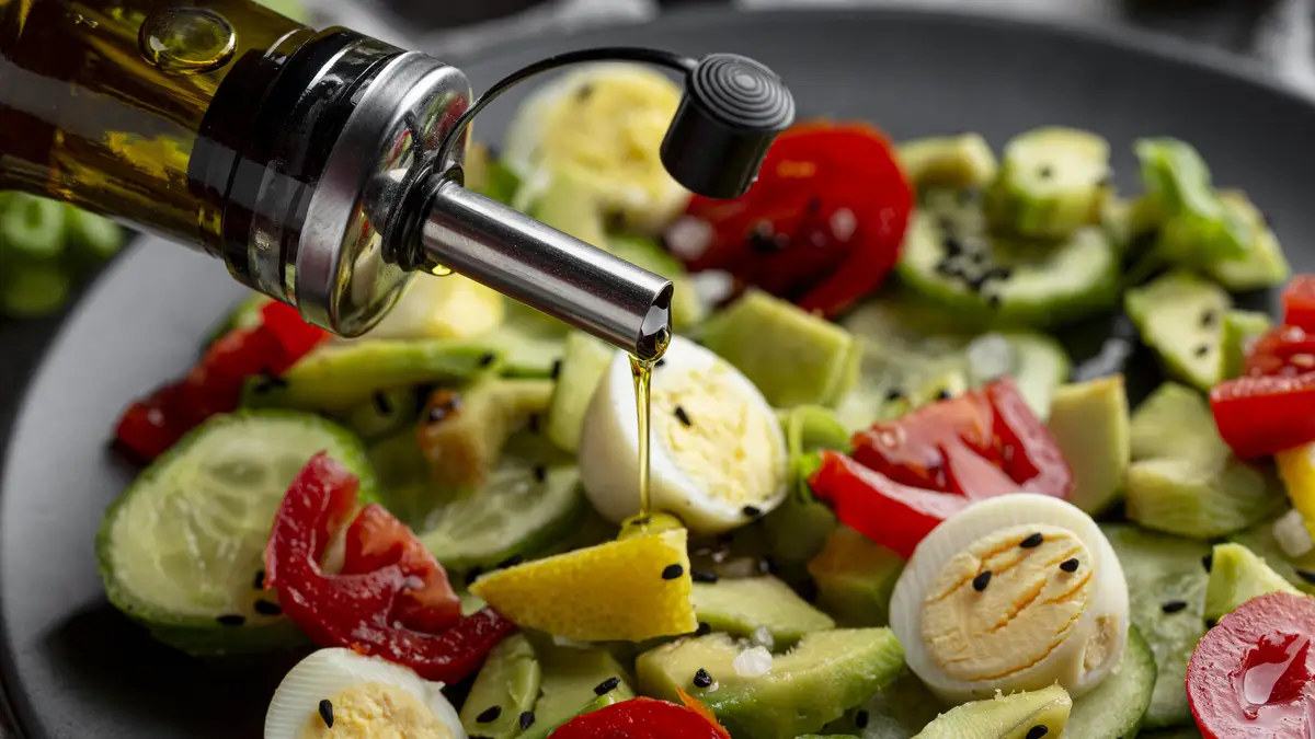 High angle tasty fresh salad