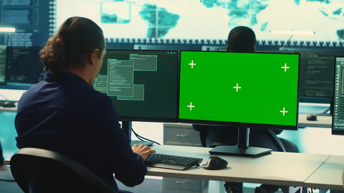Governmental hackers using green screen in performing cyber security