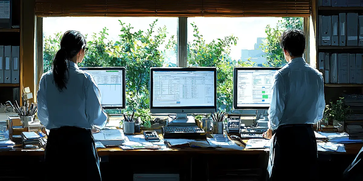 Early Morning Scene Of A Logistics Team wallpaper