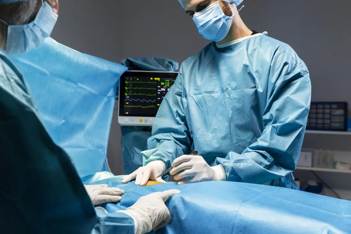 Surgical procedure made by doctor