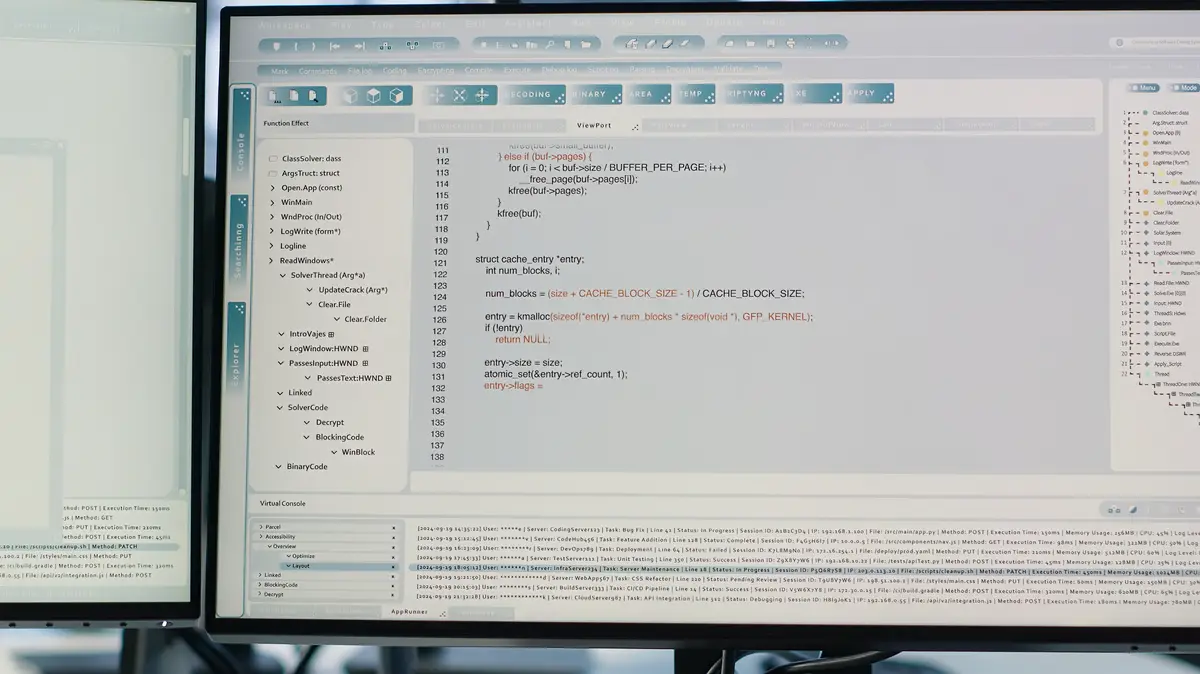 Computers in data center running server rigs diagnostic tests