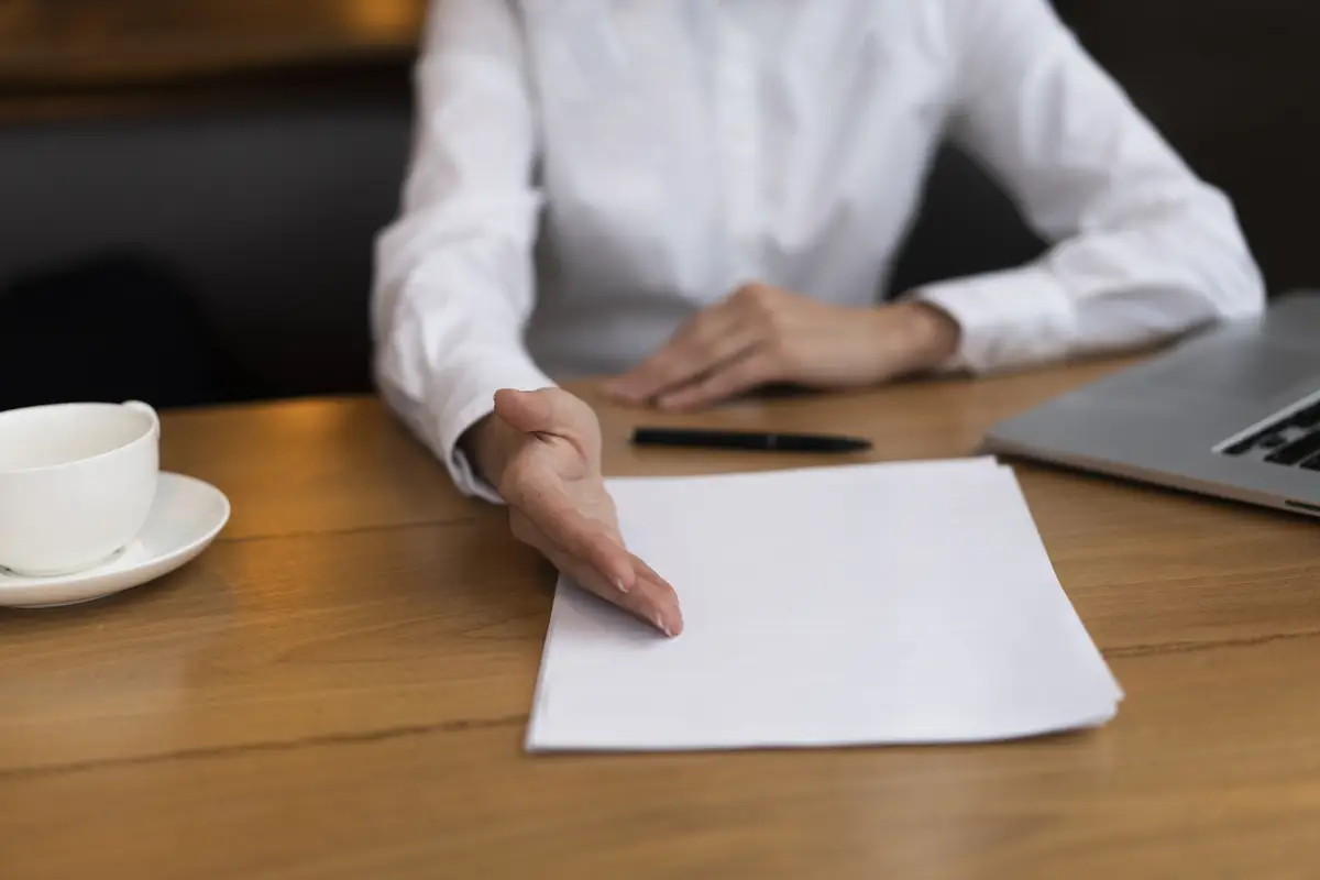 Businessman ready to sign a deal at the office