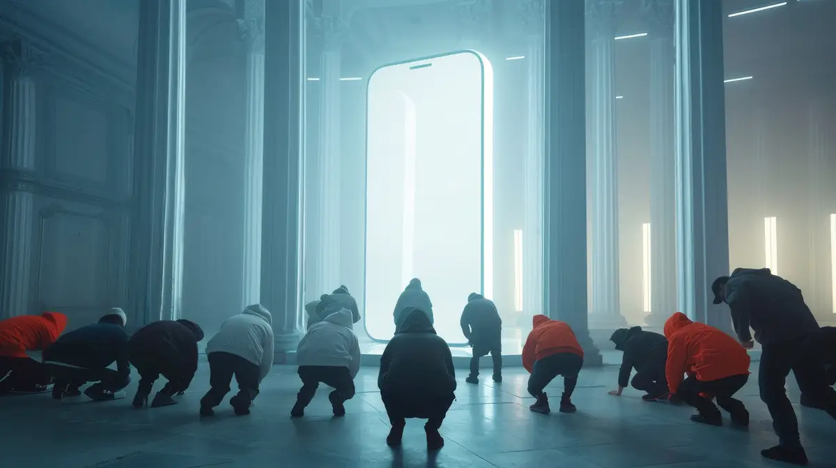 Concept of person suffering from cybersickness and technology addiction