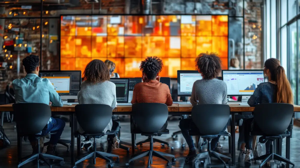 Group of professionals engaged in a collaborative meeting