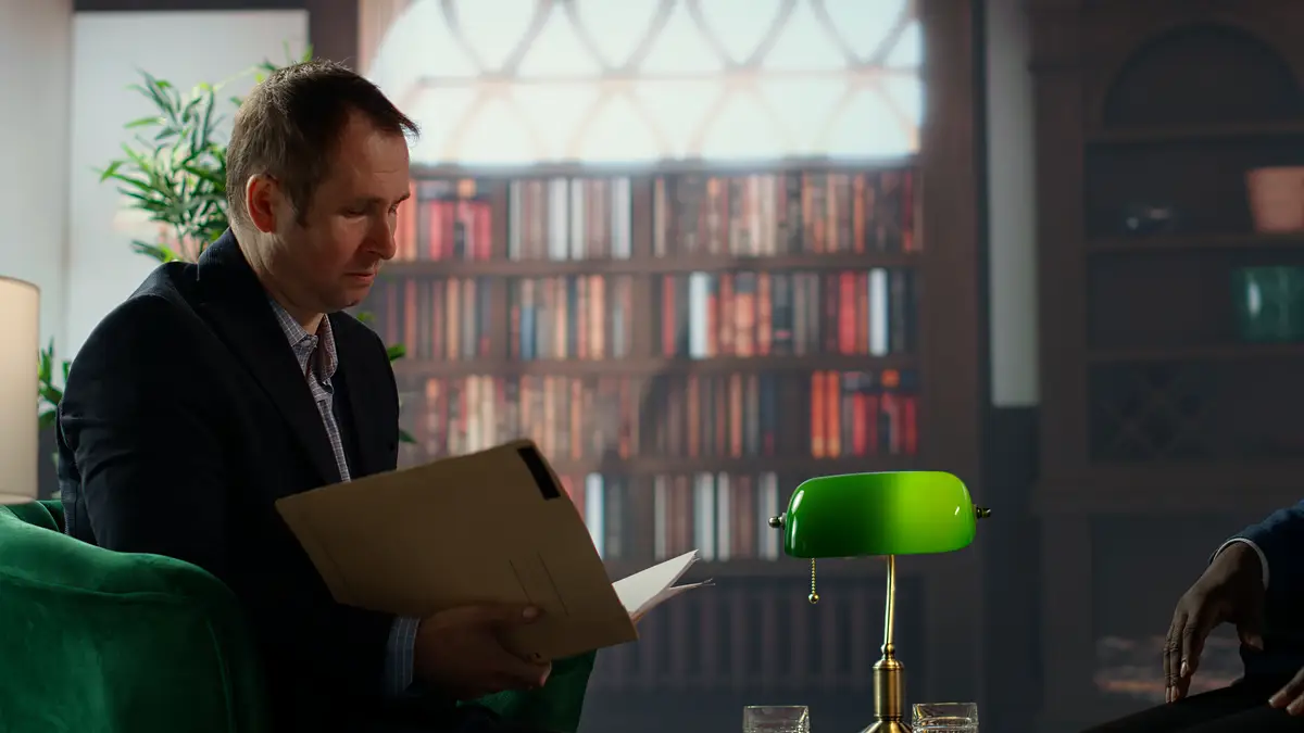 Team of intelligence agents reviewing critical documents in a vintage safe house