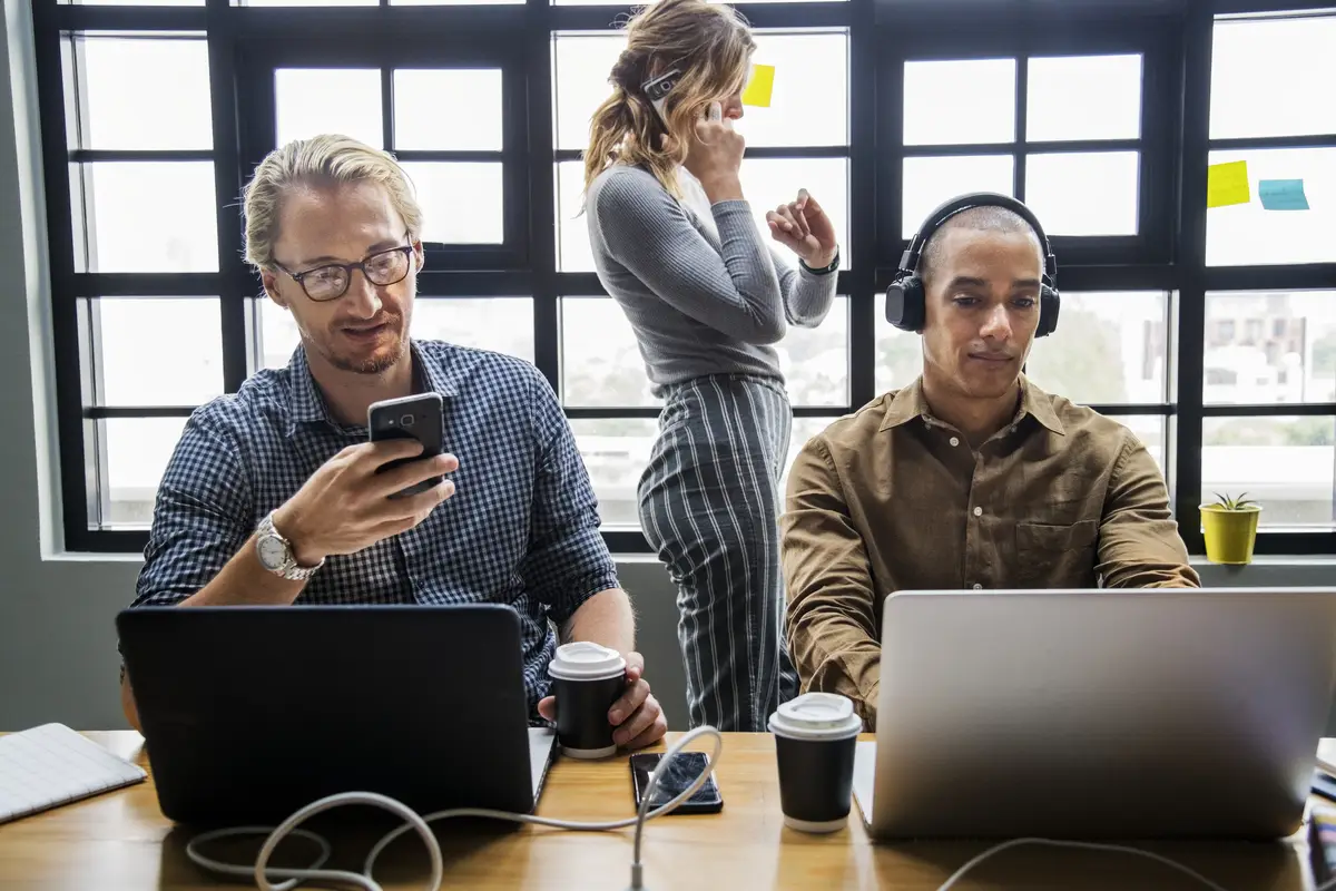 Group of diverse people having a business meeting