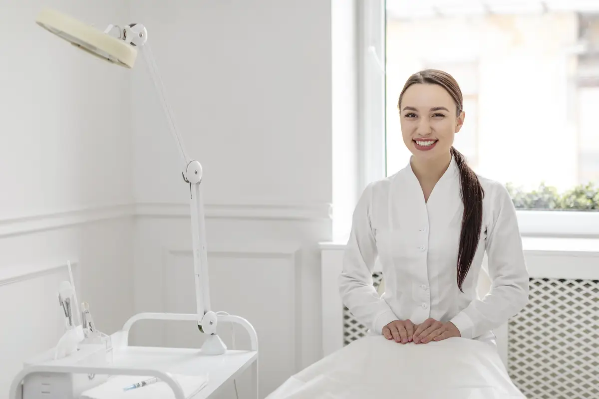 Beautician woman at clinic