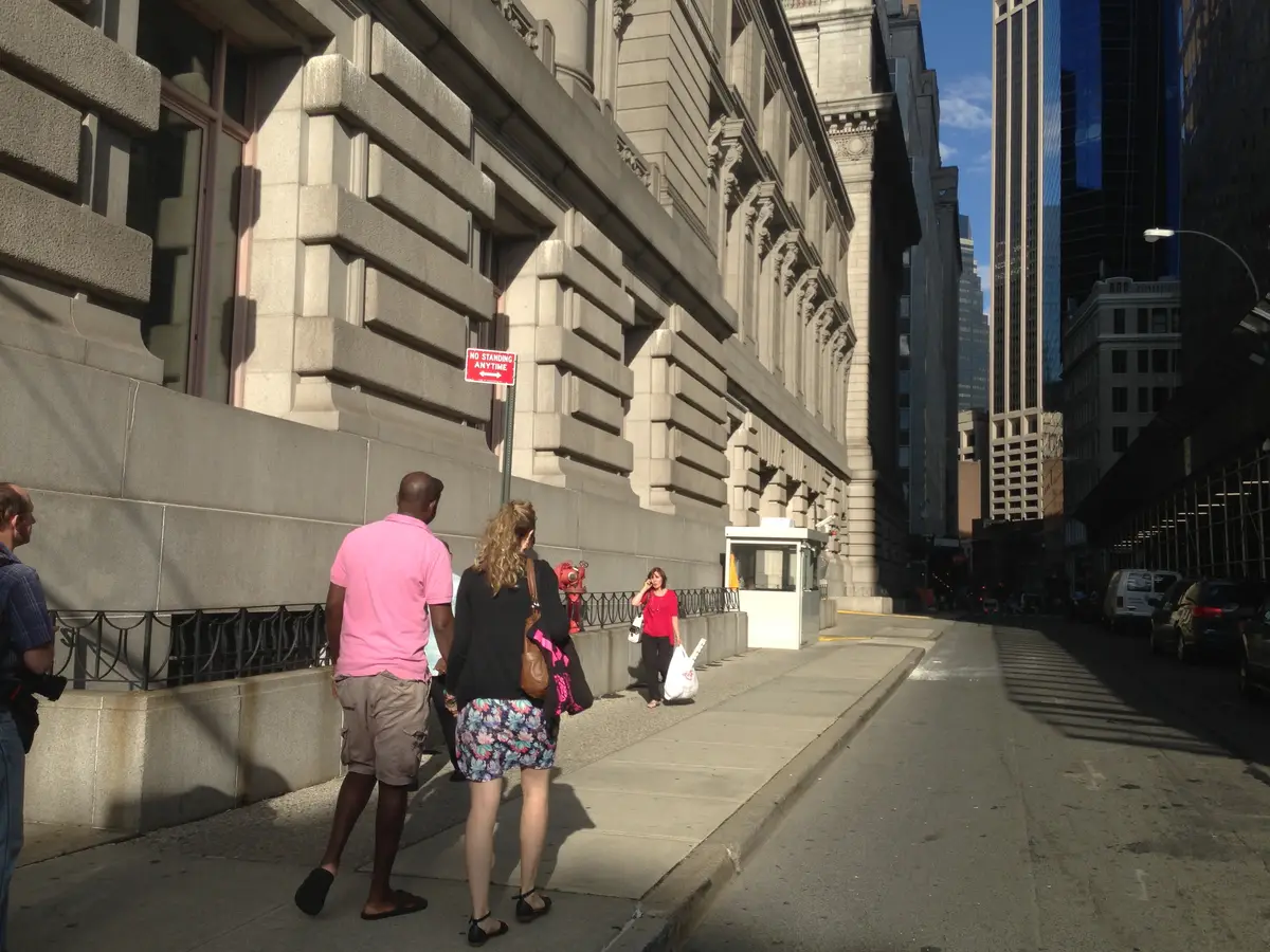 People walking on road in city