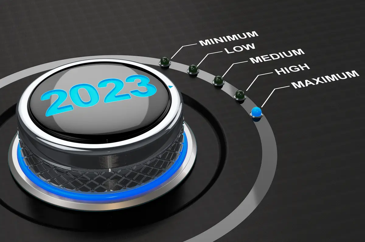 2023 Ney Year switch knob button 3D rendering