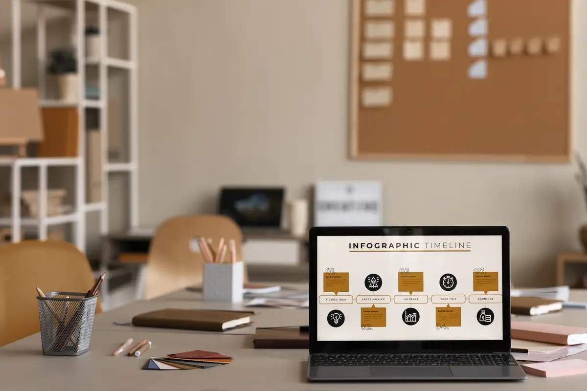 Elegant and cozy office lifestyle