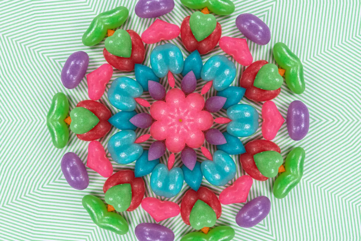 Mandala artwork Colorful pattern background 3D