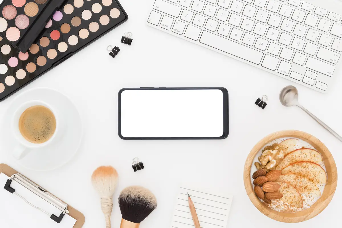 Bowl with yogurt for breakfast at oggice