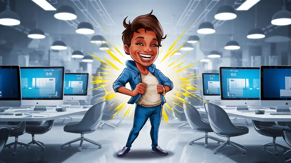 Cheerful young entrepreneur
