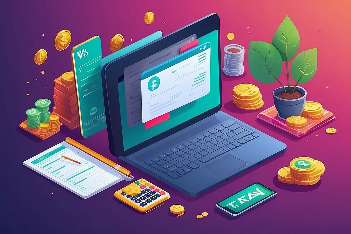 Simplified Taxation Process Online Tax Concept Illustration