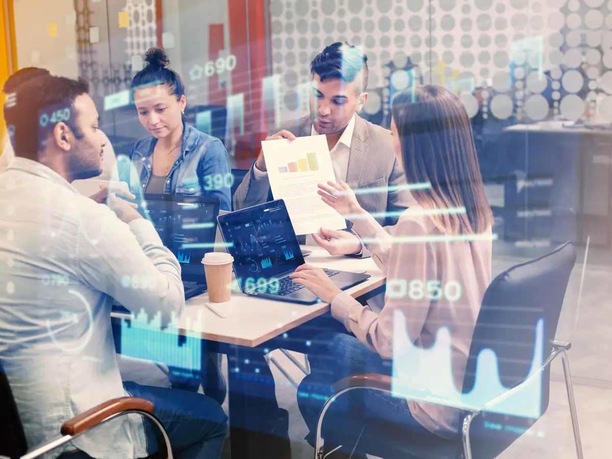 People working on html codes