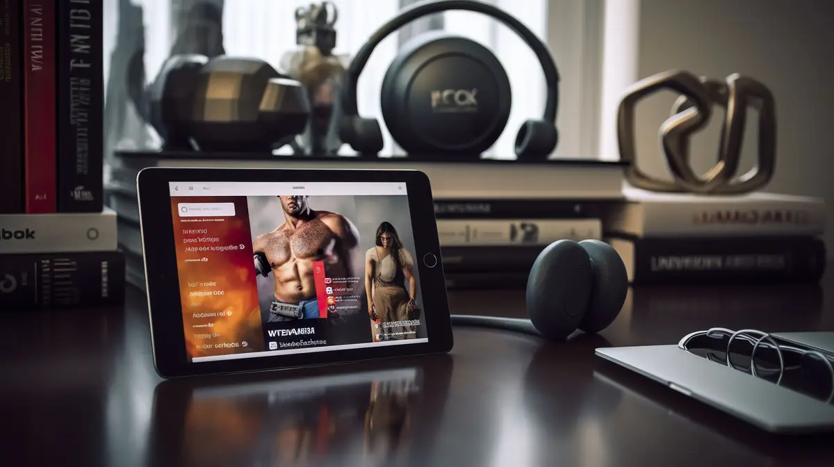 A photo of a selection of fitness apps on a tablet