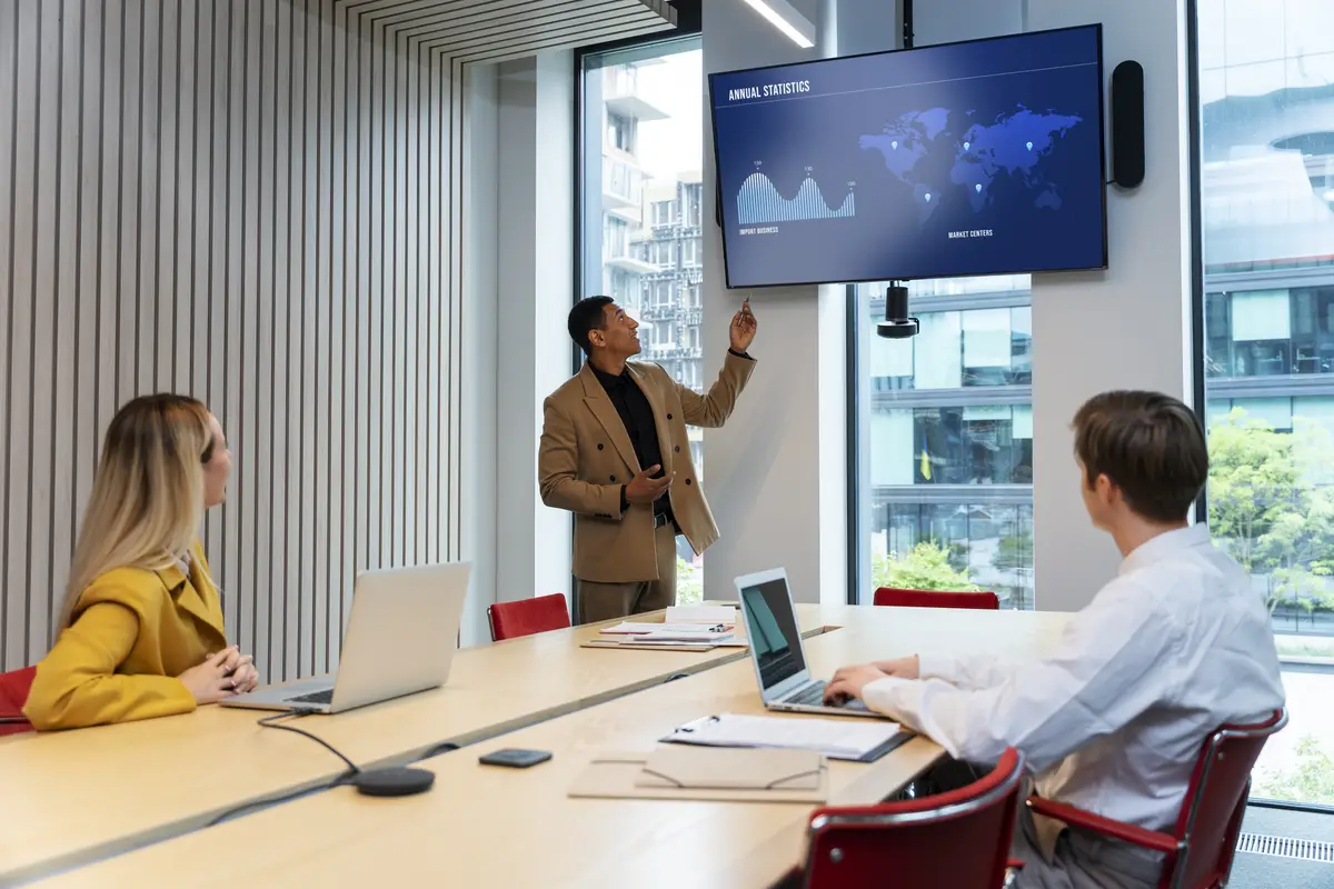 Business colleagues banner concept with copy space