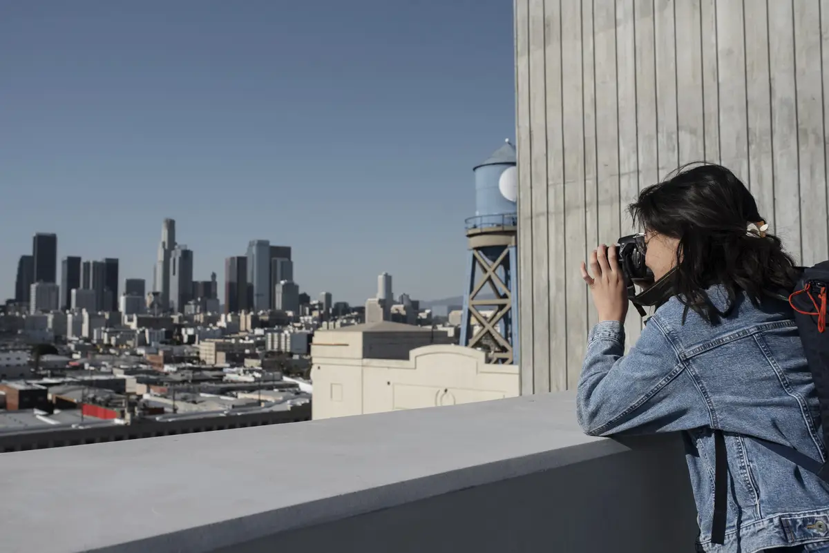 Woman enjoying her exterior hobbies