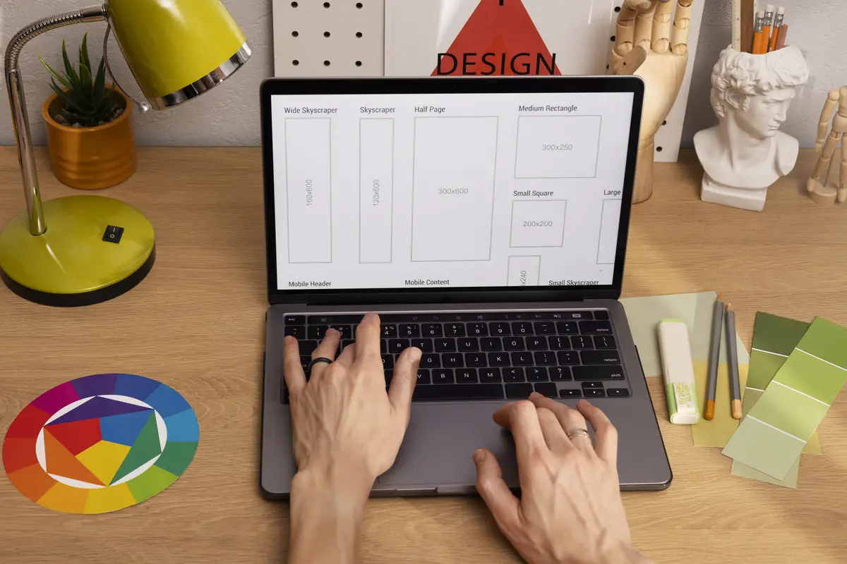 Still life of  graphic design studio